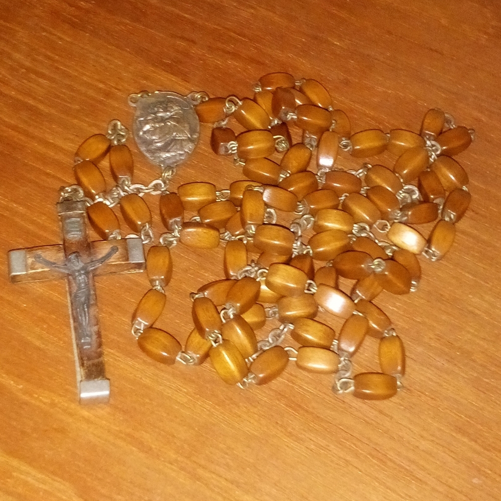 Vintage Rosary Wooden Italy